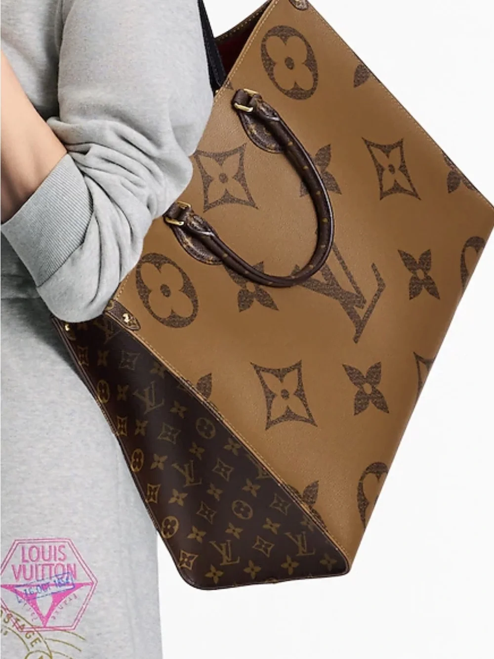 Louis Vuitton Brown Monogram Canvas Tote Bag used once Like New